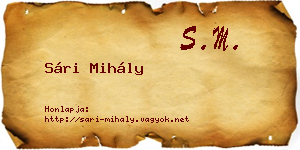 Sári Mihály névjegykártya